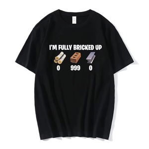 T-Shirt da Uomo in Puro Cotone con Stampa Slogan 'I'm Totally Clueless but Hilarious', Traspirante, Stile Hip Hop Streetwear, Manica Corta, Vendita all'Ingrosso - Product Image 1