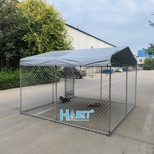 頑丈な屋外用ドッグラン＆ケネル：特大亜鉛メッキ鋼製エクササイズペン（大型犬・巨大犬用シェルター付き） - Product Image 4