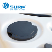 Sunrans Swimspa de jardin extérieur avec jacuzzi, piscine de massage de 8 mètres, spa de natation à deux zones, bain à remous