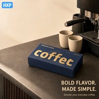 Boîte à café personnalisée avec logo en feuille d'or, emballage en papier de qualité supérieure pour mélange premium