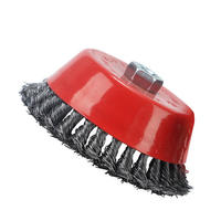 PEXMIENTAS M10 M14 Disque brosse à fil en forme de coupelle pour décapage de rouille 65mm, pour meuleuse d'angle et outil rotatif