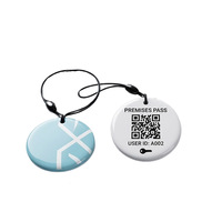 Porte-clés NFC programmable personnalisé, étanche, 13,56 MHz, en époxy, avec code QR