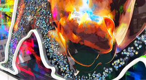 Décoration Murale Populaire : Tableau en Porcelaine Cristalline Effet Diamant avec Lumière LED, Motif Animal Vache Porte-Bonheur, Graffiti sur Toile, Art Pop - Product Image 4