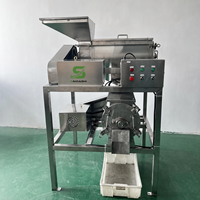 Dubbele fase fruitpulpermachine voor het ontpitten en verfijnen van mango's tot puree, met een capaciteit van 500 tot 800 kg per uur in voedingsmiddelenfabrieken