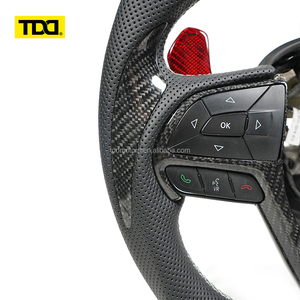 พวงมาลัยคาร์บอนไฟเบอร์ TDD แบบกำหนดเองพร้อมไฟ LED สำหรับ Fiat Abarth 595 595C 695 695C 500 500C - Product Image 4