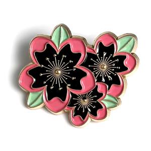 Broche de Metal personalizado, alfileres de esmalte duro, insignias de flores bonitas modernas personalizadas, insignia de solapa con Clip de mariposa para ropa - Product Image 5