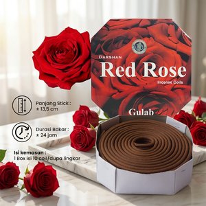 Encens en spirales indonésien parfumé à la rose, arôme charmant et longue durée, pour l'aromathérapie et la fragrance intime à la maison - Product Image 2