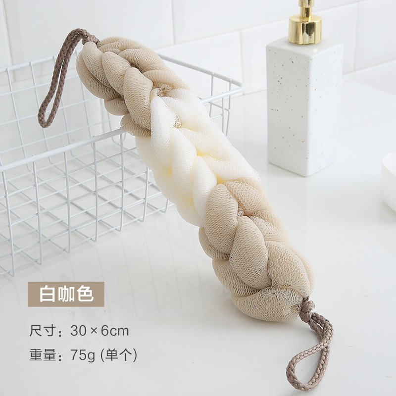 White/Brown: Body scrub strip, soft to the touch (stretchable)