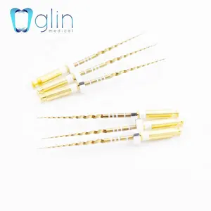 GLIN Dental NITI Gold Heat Activation Files Rotary Files 25mm S2 Dental Manufacturer Good Price