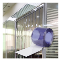 Rouleau de rideau en PVC transparent 1 ~ 6mm résistant à l'usure Rideaux de porte roulants en plastique colorés directs d'usine