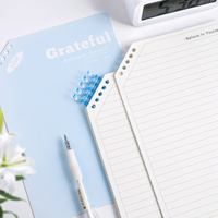 Carnet à feuilles mobiles personnalisé OEM ODM, agenda B5, journal, planificateur, PP, 60 feuilles, impression numérique, minimaliste, pour la promotion des étudiants