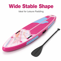 Planche de paddle gonflable rose 11 pieds x 34 pouces x 6 pouces, portable, pour sports nautiques, livraison directe