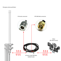 Antenne omnidirectionnelle étanche en fibre de verre 4G 5G LoRa 915 MHz UHF VHF double bande pour la réception en station de base