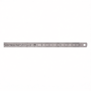 Regla flexible de acero inoxidable de 20 cm para medir y dibujar - Product Image 1