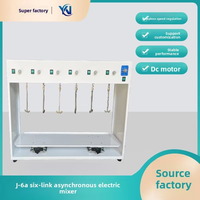 Agitateur électrique asynchrone à six positions JJ-6A avec mesure de vitesse et conception multi-têtes en acier inoxydable