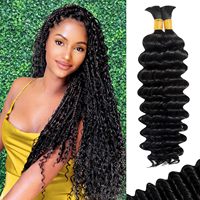 100% paquets de cheveux bouclés profonds indiens bruts 28 34 40 pouces Extension de cheveux Remy vierges Double trame Extension de cheveux humains en vrac