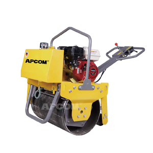 Compacteur routier à tambour unique de 1 tonne 5,5 CV à essence, ou à double tambour de 3 tonnes 9 CV diesel, autoporté à commande hydraulique pour la construction et la compactation des routes - Product Image 1