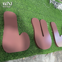 Lettres en métal 3D personnalisées, logo commercial exclusif, logo d'intérieur, logo en métal doré personnalisé