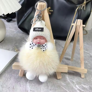 พวงกุญแจตุ๊กตาขนปุยน่ารัก รูปเด็กน้อยกำลัง<span class=keywords><strong>นอน</strong></span>หลับ ของขวัญสำหรับผู้หญิงและเด็กผู้หญิง ใช้ตกแต่งกระเป๋าและกุญแจรถ - Product Image 2