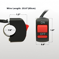 Saklar lampu LED motor Rocker Switch untuk skuter & Tuning sepeda bagian tombol tekan Switch untuk motor sepeda Electrombile