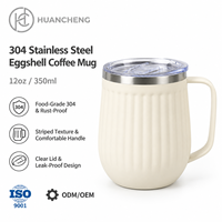 Mug à café en acier inoxydable de couleur personnalisée, gobelet isotherme à double paroi, isolation sous vide, 6-12 heures, sans BPA, avec poignée et couvercle, pour les voyages et le bureau