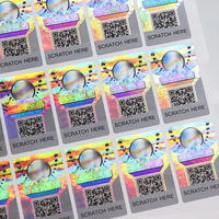 Étiquettes de sécurité holographiques personnalisées YBS, anti-contrefaçon, à effet VOID, autocollantes, avec code QR à gratter pour