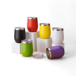 Custom Logo Wine Mugs Cup Stainless Steel Insulated Bottles Sublimation Tumbler With Lid for Laser - Product Image 1