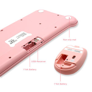 New Style Ergonomic Standard Colorful Keyboard and <b>Mouse</b> Combo Office Cute Qwerty Us 2.4G Wireless Keyboard and <b>Mouse</b> Combo Set - Product Image 3