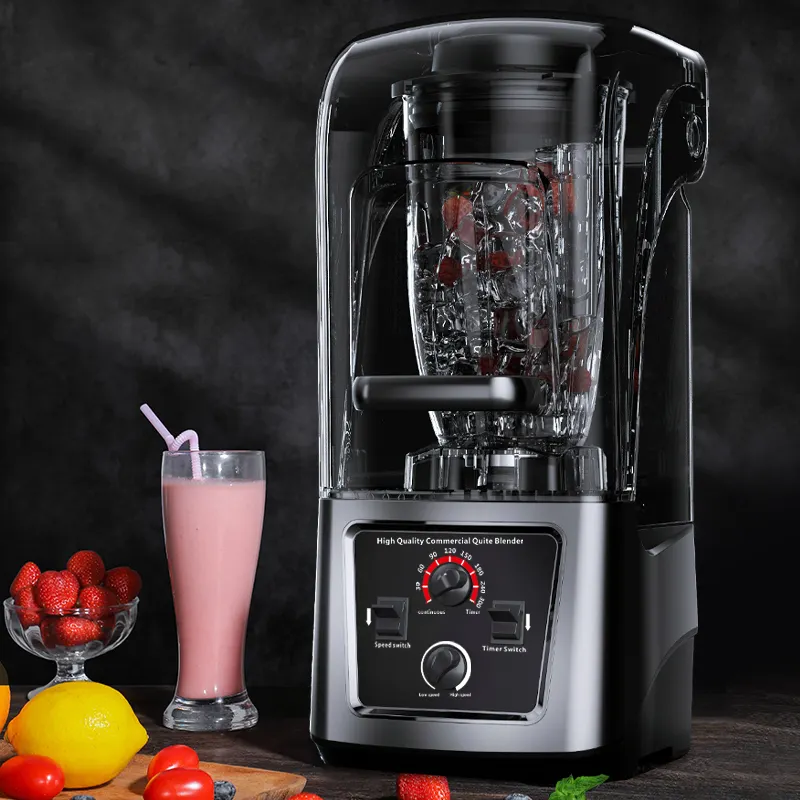 Ranbem 4 Liter Grote Capaciteit Vrij Lage Ruis Multifunctionele Ijsbreker Juicer Blender Stille Commerciële Smoothie Maker