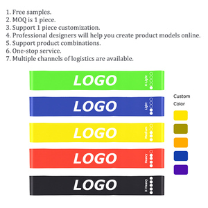 Yetful New Silicone Biểu Tượng Tùy Chỉnh Thiết Lập 5 Tập Thể Dục Tập Thể Dục Hip Vòng Vải Chiến lợi phẩm Latex Tập Thể Dục Ban Nhạc Kháng - Product Image 4