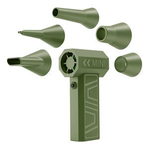 Миниатюрный портативный турбовентилятор зеленого цвета, электрический, высокоэффективный, мощный, для использования на открытом воздухе, в отелях и во время отдыха. - Product Image 1