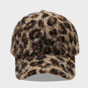 Arrival Autumn Winter Furry Leopard Print Baseball Cap Fashion Outdoor Warm Sports <b>Hat</b> <b>for</b> Women Dress - Product Image 4