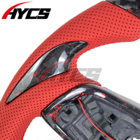 Volant personnalisé en cuir rouge LED rouge en fibre de carbone forgée pour VW Volkswagen Golf R 5 6 7 MK5 MK6 MK7 Gti Passat CC