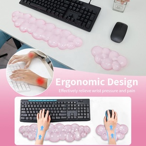 Phim Hoạt Hình Nho Hình Dạng Trong Suốt Chuột Pad Thiết Lập Với Cổ Tay Phần Còn lại Bàn Phím Nhỏ Pad Cho Nhà Văn Phòng & Chơi Game - Product Image 3