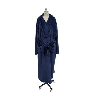 Bath Nightgowns Bathrobe Plush Ultra Soft Long Fleece Bathrobes Plush Sleeping Robe Women Luxury Bathrobe Pajamas