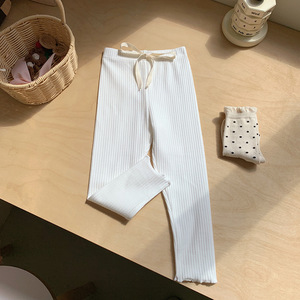 Pantaloni Lunghi Elasticizzati Coreani Primavera-Autunno 2025, <span class=keywords><strong>Leggings</strong></span> <span class=keywords><strong>a</strong></span> <span class=keywords><strong>Righe</strong></span> per Bambine, Abbigliamento Casual per Bambini - Product Image 6