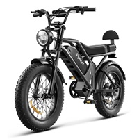 Vélo électrique tout-terrain à pneus larges pour deux personnes, livraison directe depuis un entrepôt américain, moteur avant 48V 1500W, cadre en aluminium