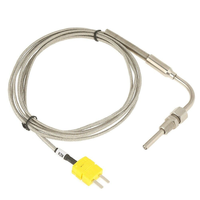 Sensor de Temperatura Termopar PT100 de Alta Precisión con Conector, Termistor Anticorrosión con Sonda de Tornillo M6