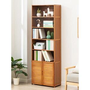 Master Craftsman Bamboo Bookshelf 40cm Wide With Doors Space Saving Floor Standing <b>Bookcase</b> For <b>Small</b> Spaces - Product Image 3