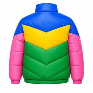 เสื้อแจ็คเก็ตพัฟเฟอร์กันหนาวคุณภาพสูงสำหรับผู้ชายจาก Cosh International รุ่น Color Block สีฟ้า เหลือง เขียว ชมพู - Product Image 3