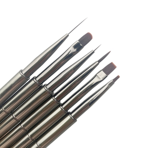 2025 nouvelle brosse à ongles à Double tête <span class=keywords><strong>avec</strong></span> tige <span class=keywords><strong>de</strong></span> stylo en métal un stylo deux utilisations brosse à ongles <span class=keywords><strong>cordon</strong></span> <span class=keywords><strong>de</strong></span> traction stylo à tête ronde - Product Image 1