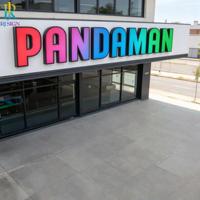 Enseignes LED RVB multicolores à éclairage frontal, lettres en acrylique 3D, signalétique commerciale personnalisée pour devanture de magasin, directement de l'usine