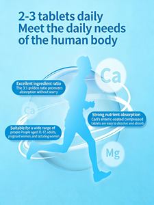 Tablet Kalsium Magnesium Antioksidan - Teruji Kepatuhan CTI Mikroba Logam Berat Bebas Gluten Suplemen Diet Alami Aman - Product Image 3