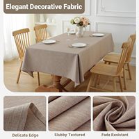 Jolie nappe solide imitant le style du coton et du lin pour la maison et l'hôtel