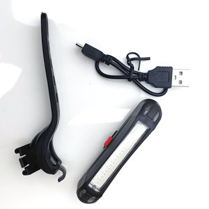 Feu arrière de vélo LED rechargeable USB étanche noir, accessoire pour VTT - Product Image 3