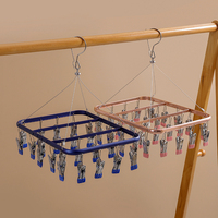 Shiyong – Nouveaux crochets et pinces à chaussettes triangulaires en métal de haute qualité – Organisateur de linge domestique durable et peu encombrant