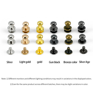 Accessoires d'emballage à usage spécial en alliage de zinc de qualité supérieure, rivets à vis, options pour sacs en cuir, ceintures, portefeuilles et accessoires faits à la main - Product Image 2