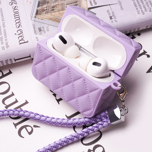 Funda Protectora con Forma de Diamante para AirPods, Llavero de Cuero, Bluetooth Inalámbrico, Antigolpes, Impermeable, para Airpods Pro - Product Image 1