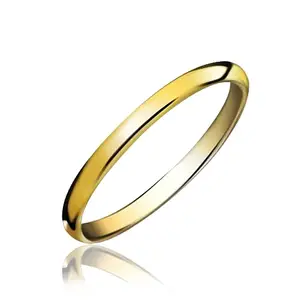 Super light weight Super cheap gold wedding band 2mm width Tungsten carbide ring for women and men