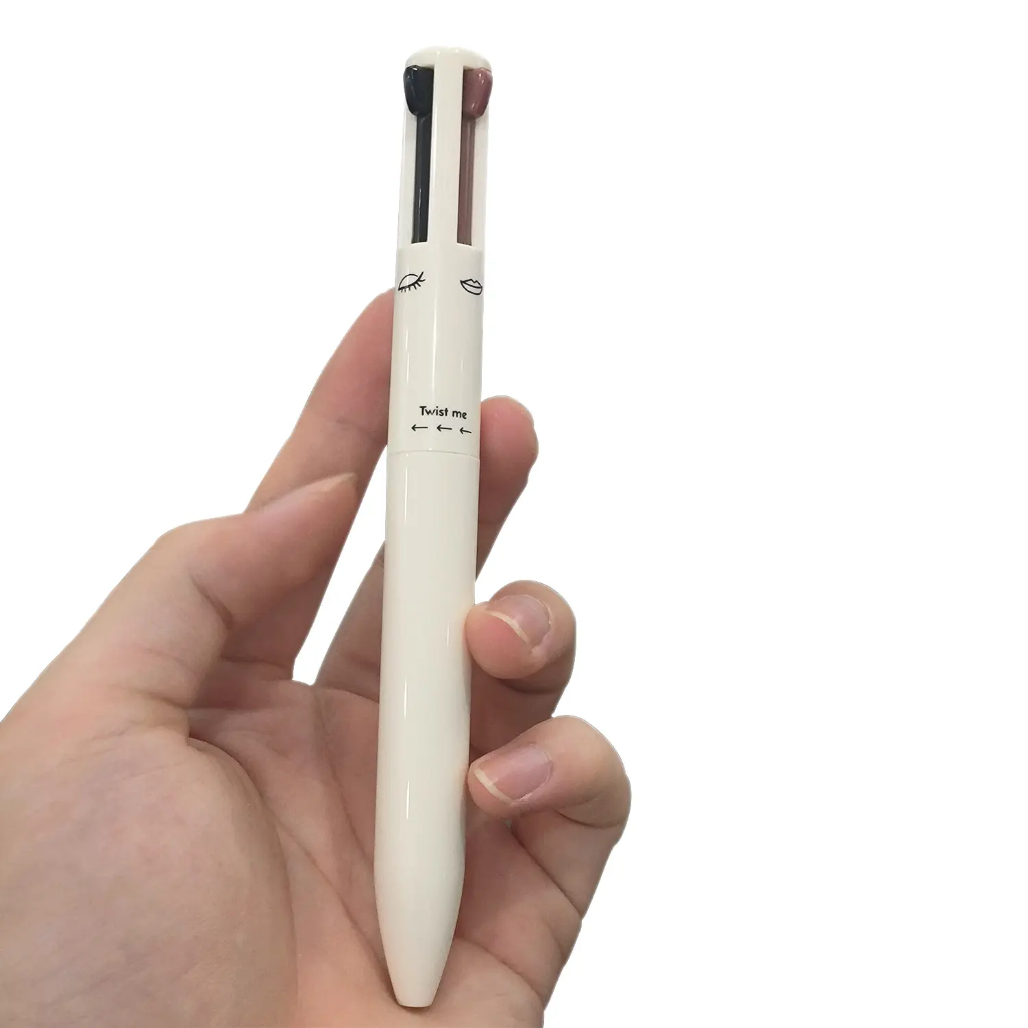 개인 라벨 새로운 트렌드 고색소 휴대용 4 in 1 다용도 아이라이너 하이라이터 아이브로우 립라이너 펜슬 메이크업 펜